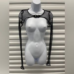 Dolls Kill Poster Grl Press Charges Fishnet Shrug